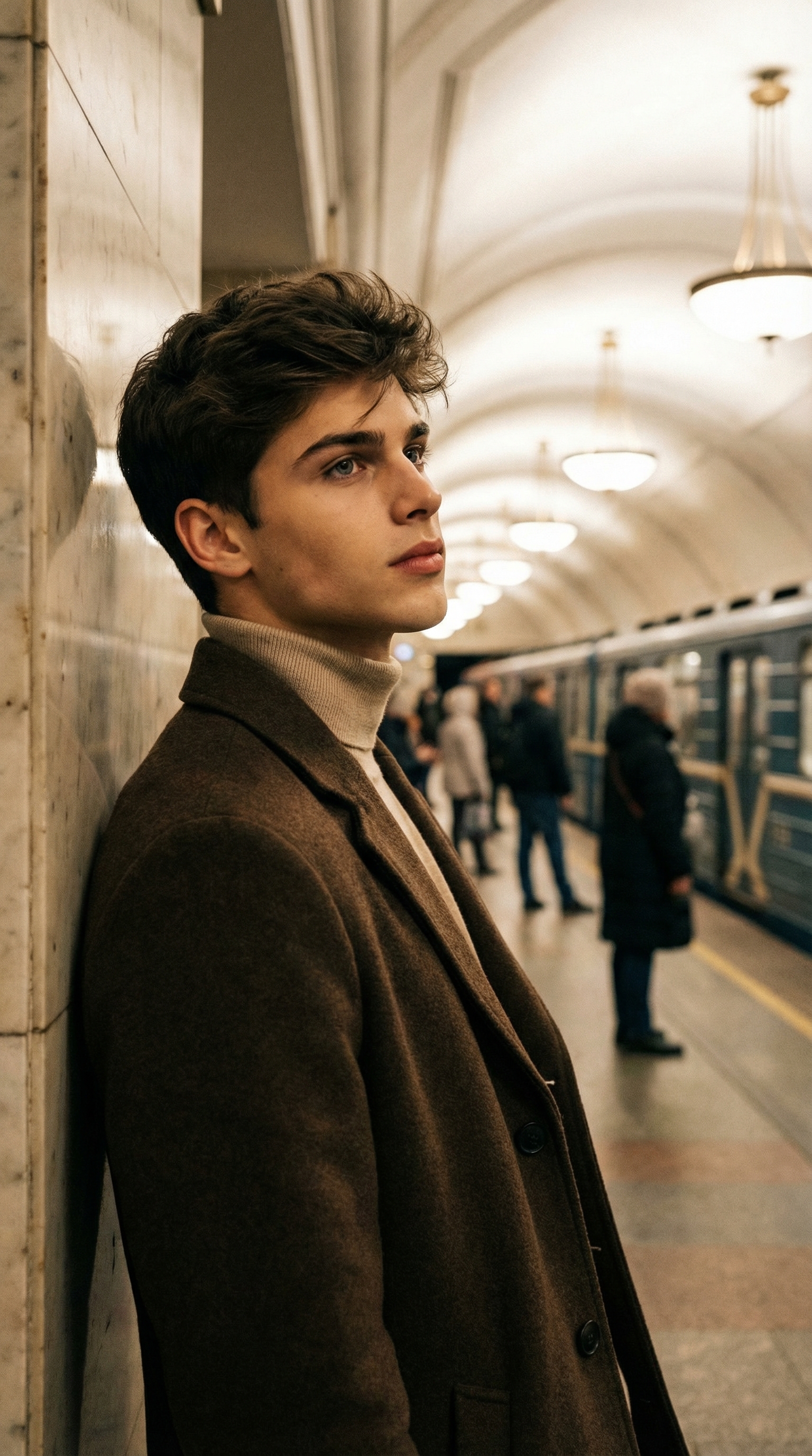 Contemplative Man in Subway Station | پرامپت تصویر هوش مصنوعی