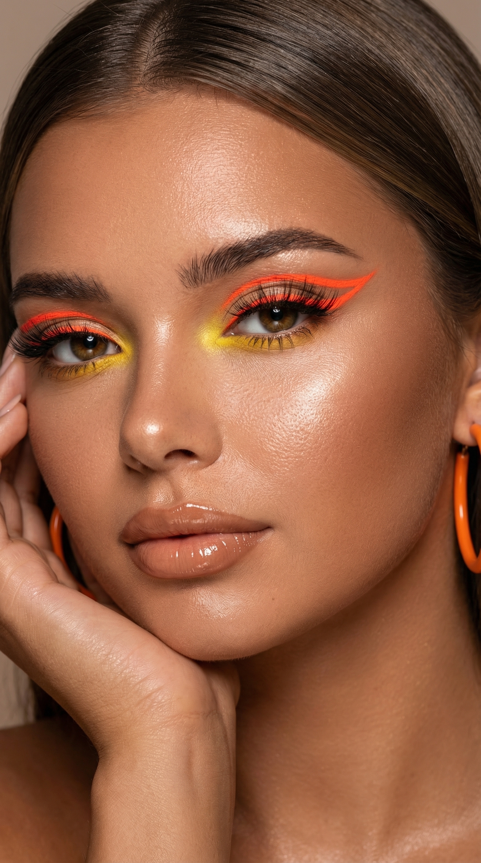 Neon Glow Beauty Editorial Portrait | پرامپت تصویر هوش مصنوعی