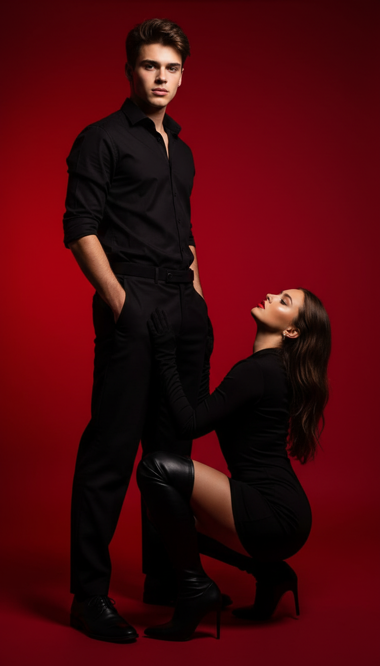 Dark Romance Noir Portrait | پرامپت تصویر هوش مصنوعی