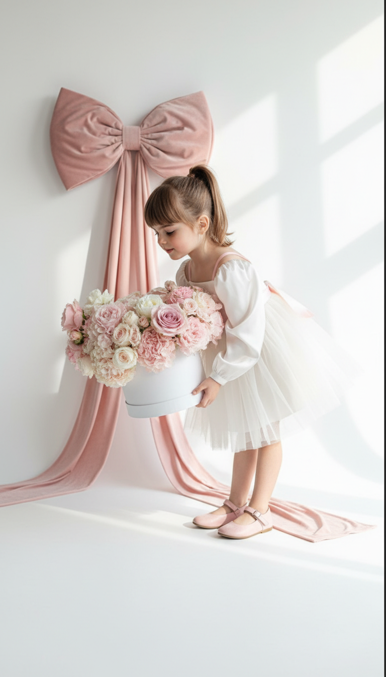 Girl's Delicate Dance with Roses | پرامپت تصویر هوش مصنوعی