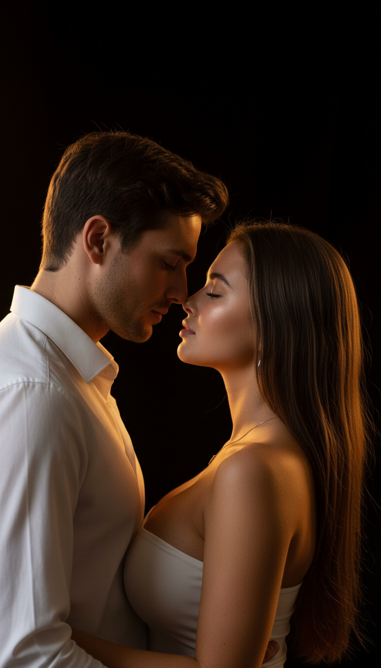 Intimate Moment in Golden Light | پرامپت تصویر هوش مصنوعی