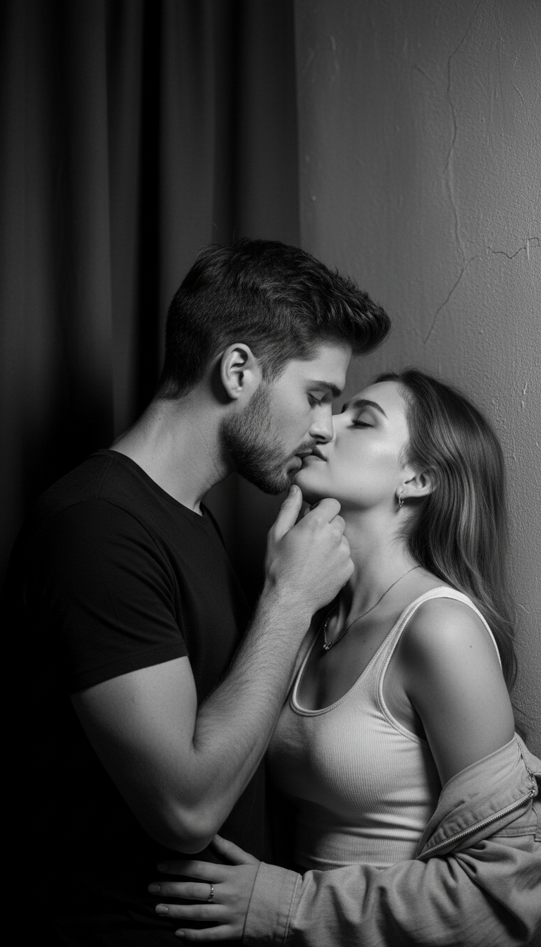 Intimate Embrace Before Kiss | پرامپت تصویر هوش مصنوعی