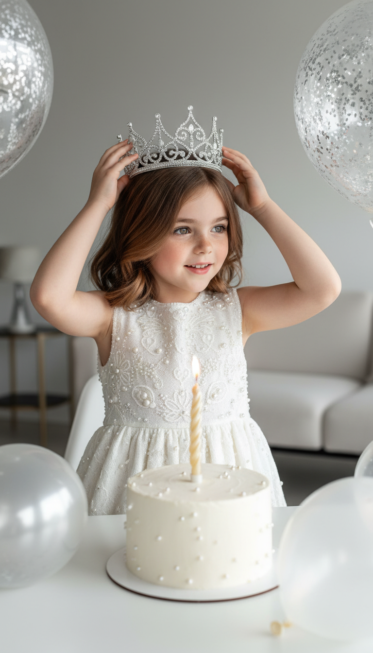 Princess Birthday Crown Moment | پرامپت تصویر هوش مصنوعی