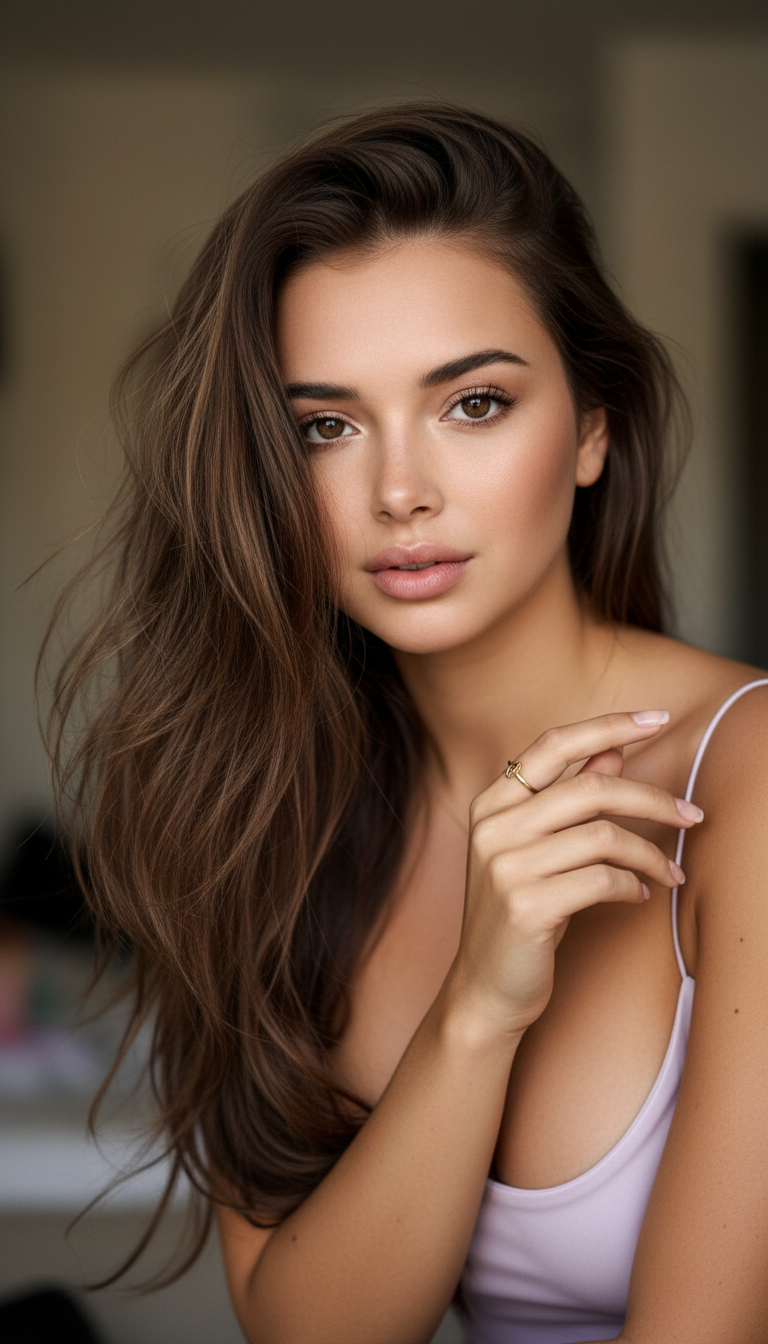 Ethereal Portrait in Lavender Light | پرامپت تصویر هوش مصنوعی