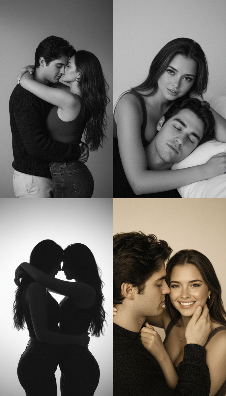 Intimate Monochrome Love Story Portraits | پرامپت تصویر هوش مصنوعی