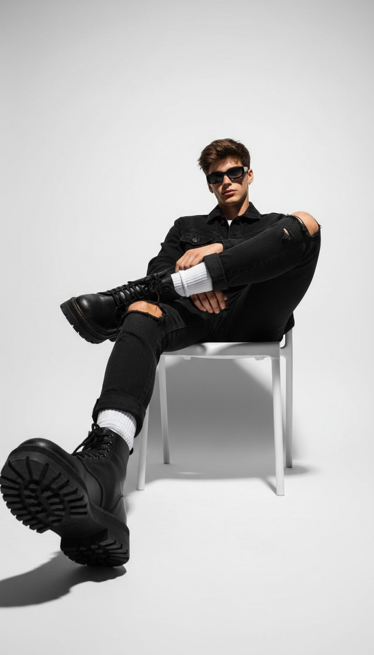 Confident Man Low Angle Portrait | پرامپت تصویر هوش مصنوعی