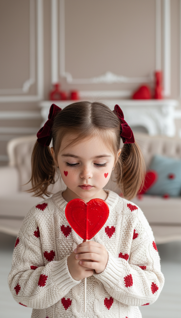Little Girl's Valentine Treasure | پرامپت تصویر هوش مصنوعی
