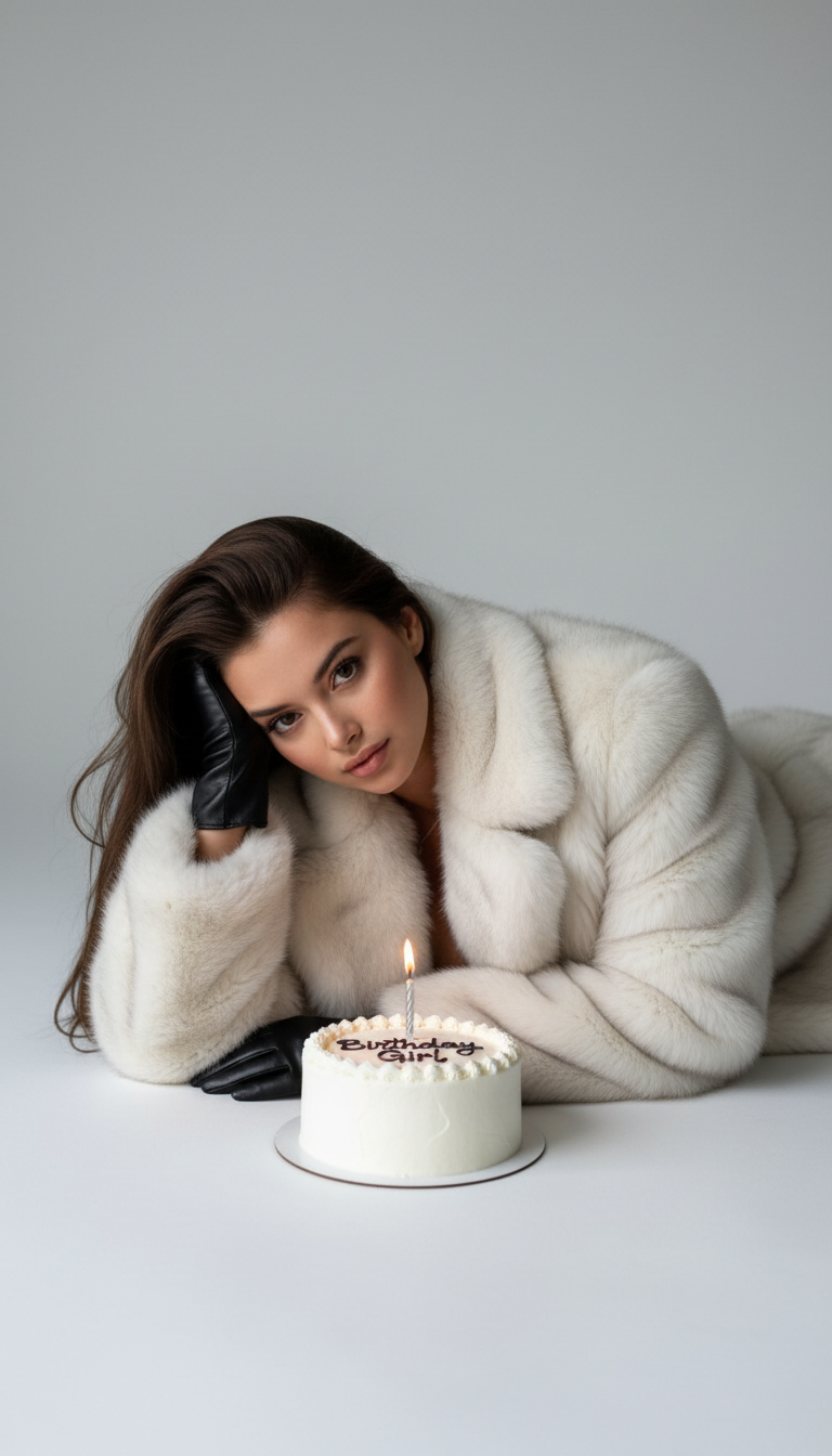 Birthday Dreams in White Fur | پرامپت تصویر هوش مصنوعی