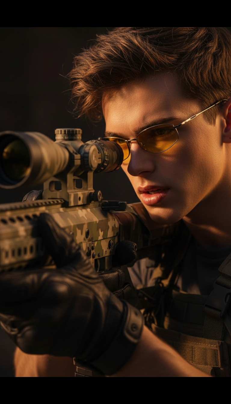 Sniper's Golden Hour Portrait | پرامپت تصویر هوش مصنوعی