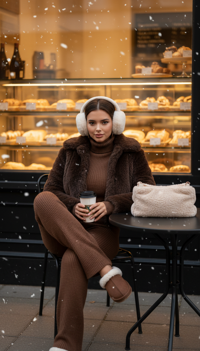 Cozy Winter Cafe Moment | پرامپت تصویر هوش مصنوعی