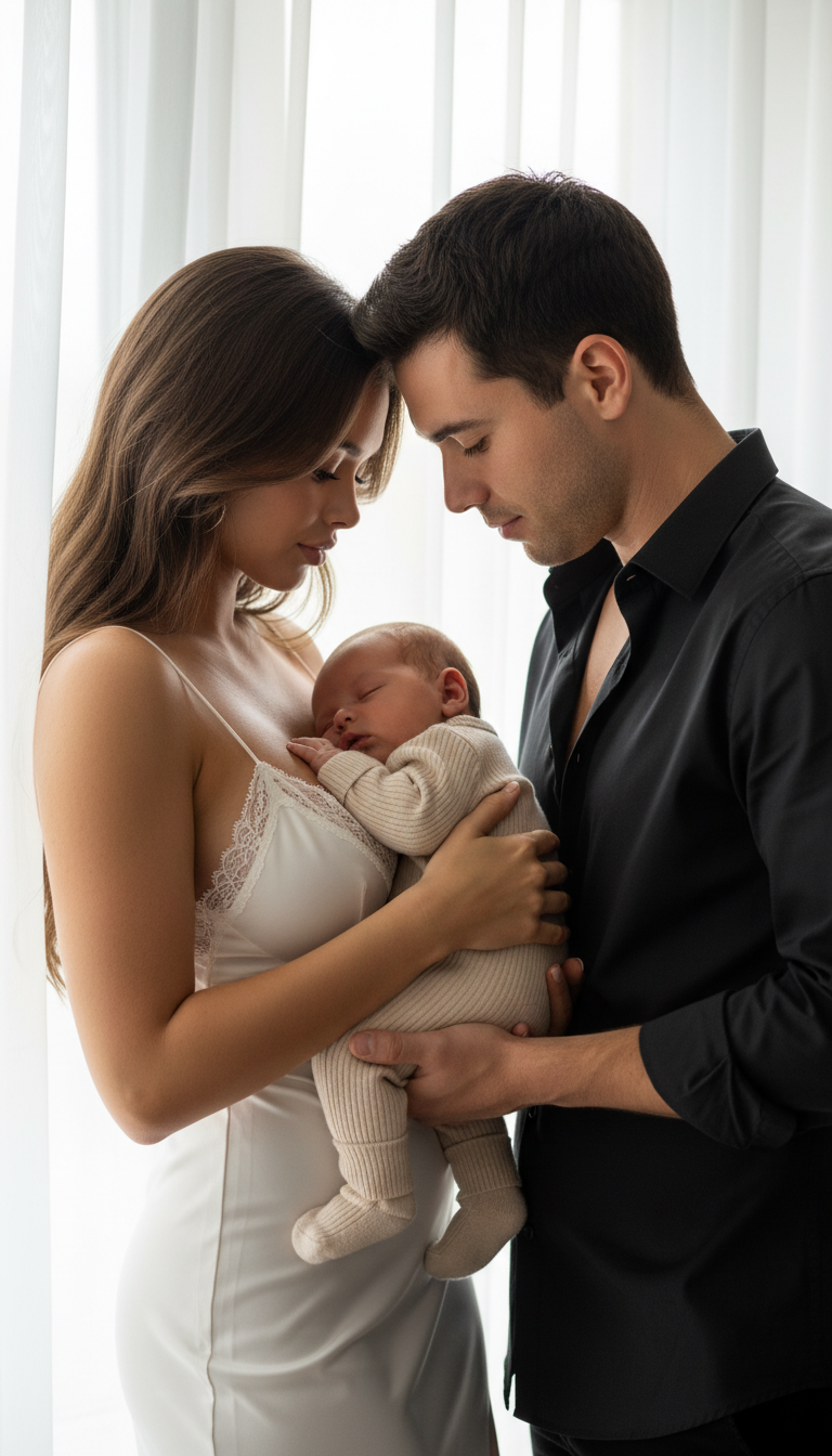 Tender Family Moment with Newborn | پرامپت تصویر هوش مصنوعی