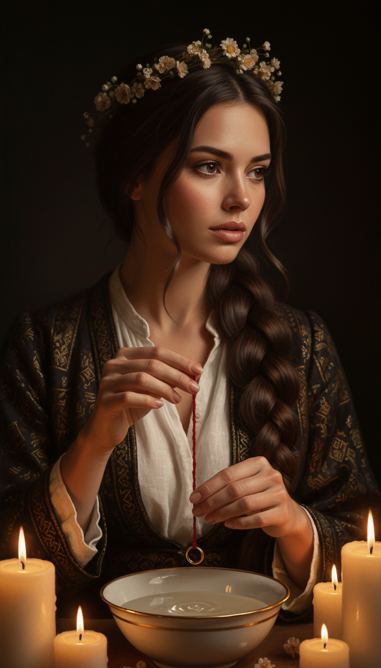 Mystic Fortune Teller by Candlelight | پرامپت تصویر هوش مصنوعی