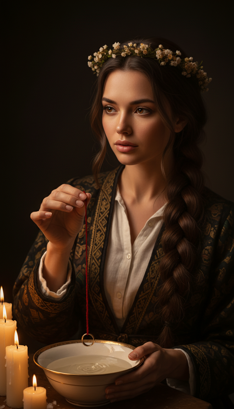 Mystic Fortune Teller by Candlelight | پرامپت تصویر هوش مصنوعی