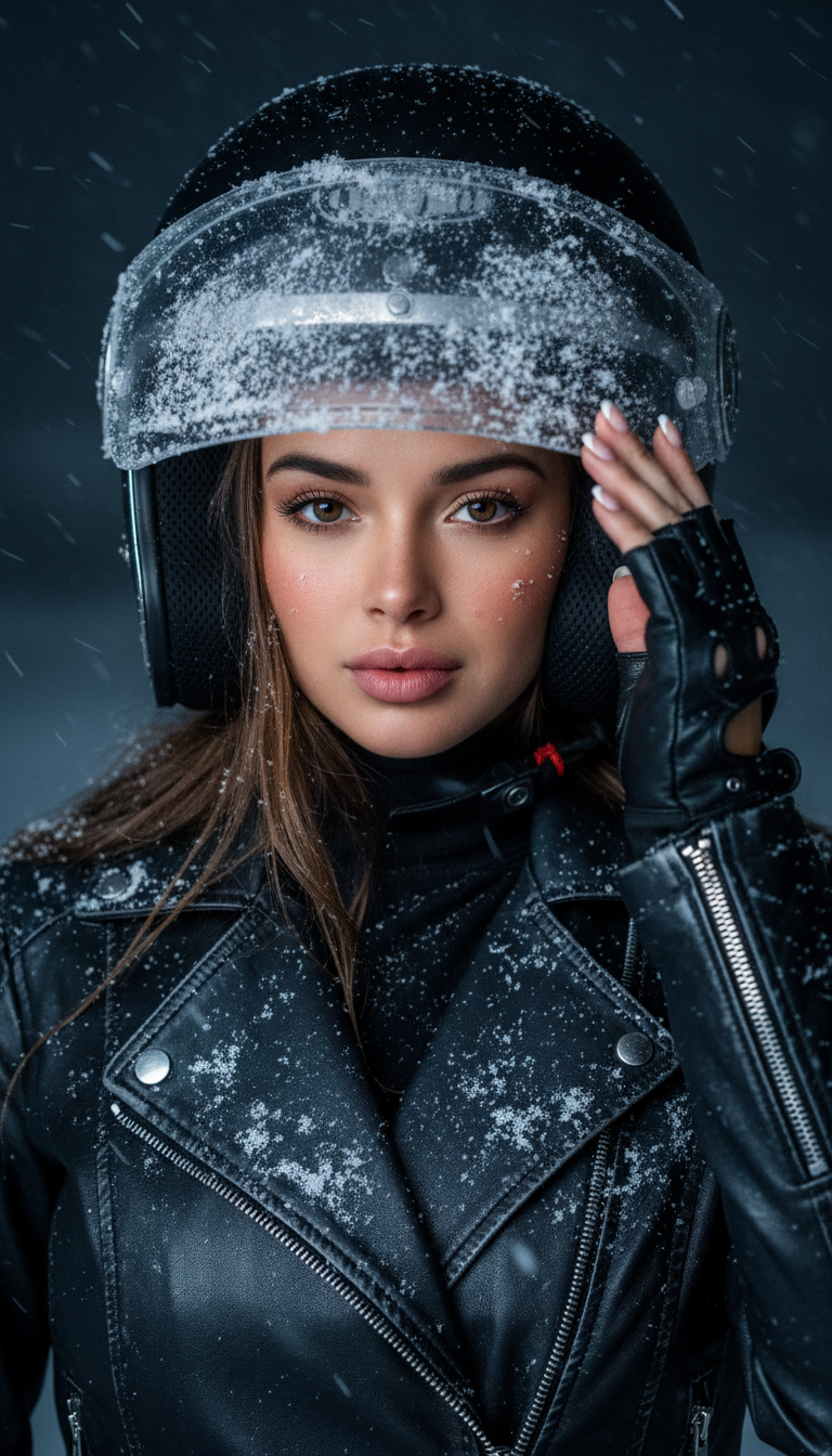 Winter Rider's Contemplative Gaze | پرامپت تصویر هوش مصنوعی