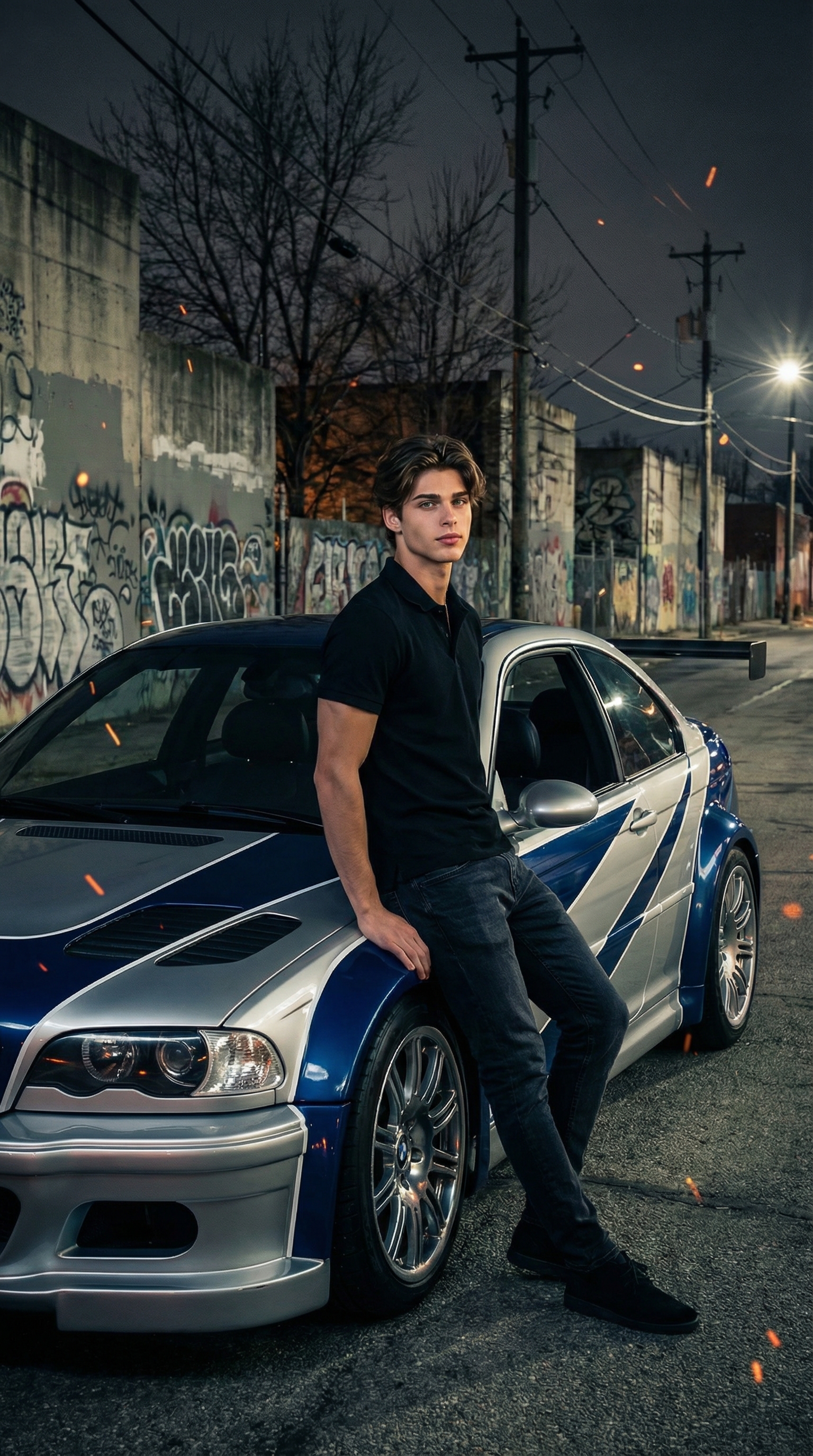 Street Legend's BMW Nightscape | پرامپت تصویر هوش مصنوعی