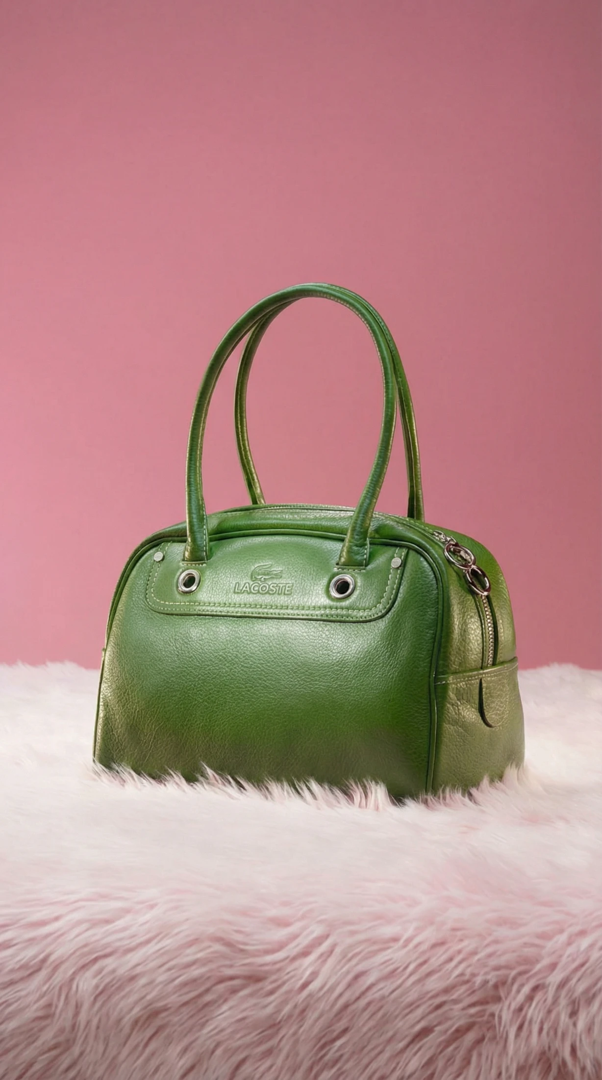 Bold Geometric Green Handbag Showcase