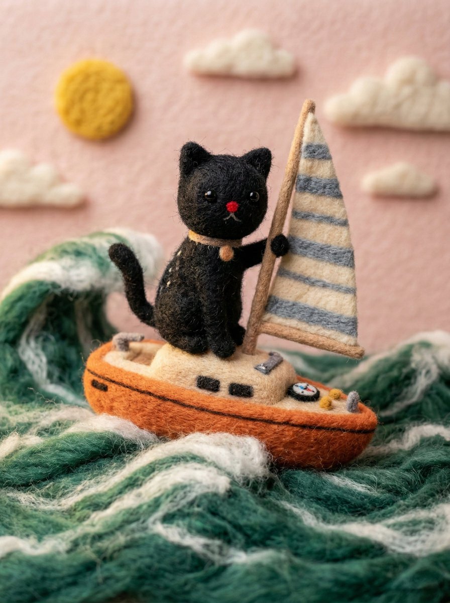 {
  "target_style": "Handcrafted needle-felted wool miniature",
  "texture_properties": {
    "material": "organic rovin