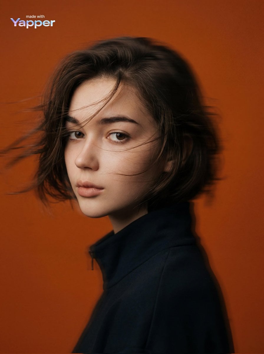 {
  "image_generation": {
    "subject": {
      "description": "mysterious young woman portrait",
      "pose": "side p
