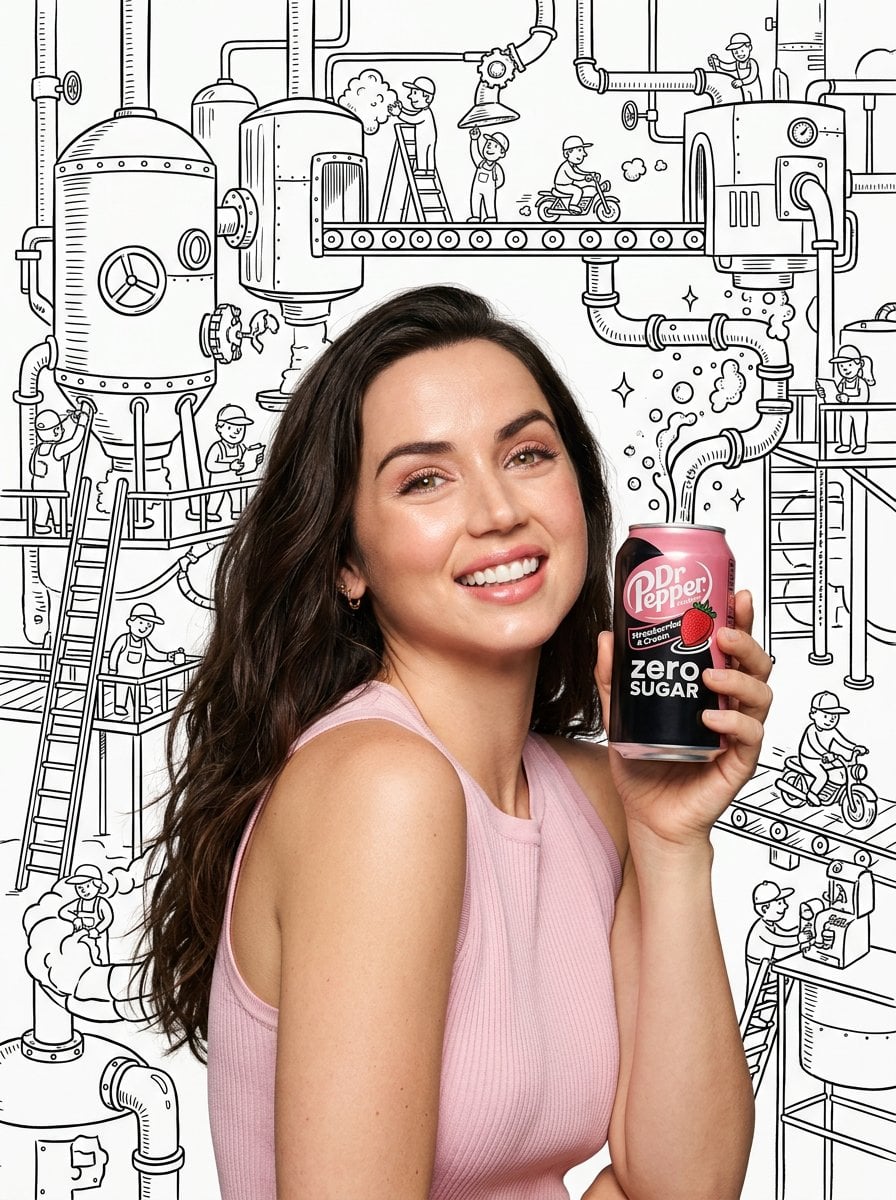 {
  "prompt": "A high-quality realistic photograph of Ana de Armas with glowing skin, long dark hair, and a bright happy