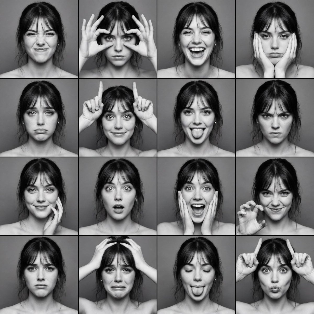 {
  "generation_request": {
    "meta_data": {
      "task_type": "black_and_white_photobooth_expression_grid_4x4",
    