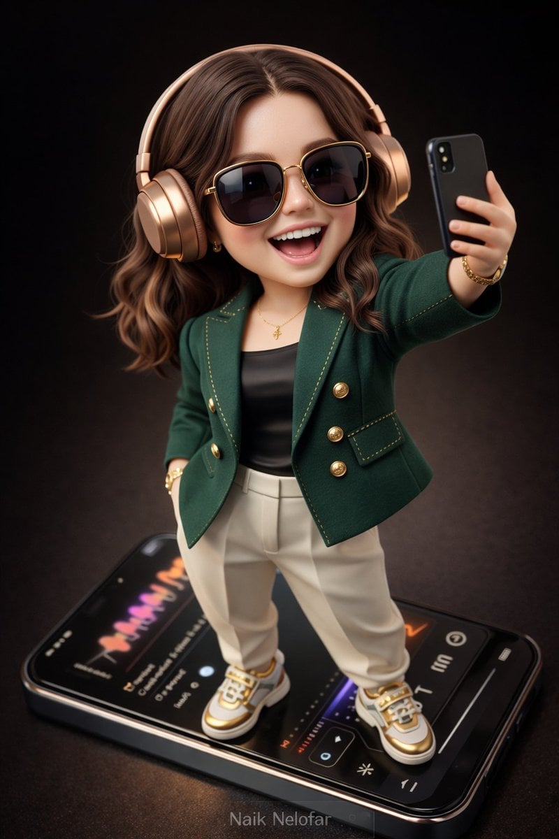 Create a high-detail 3D semi-realistic chibi character with slightly exaggerated cute proportions but with photorealisti