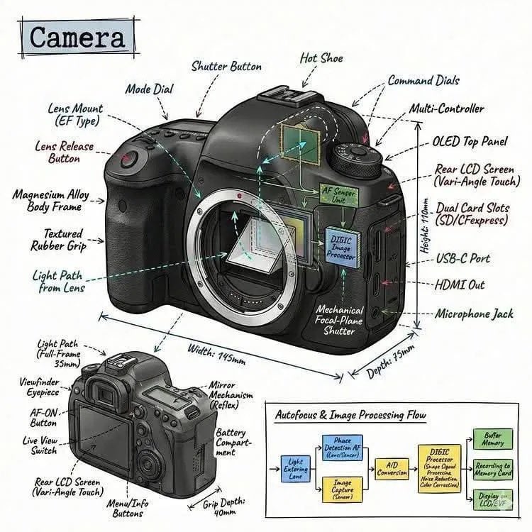 Create an infographic image of [OBJECT], combining a realistic photograph or photorealistic render of the object with te