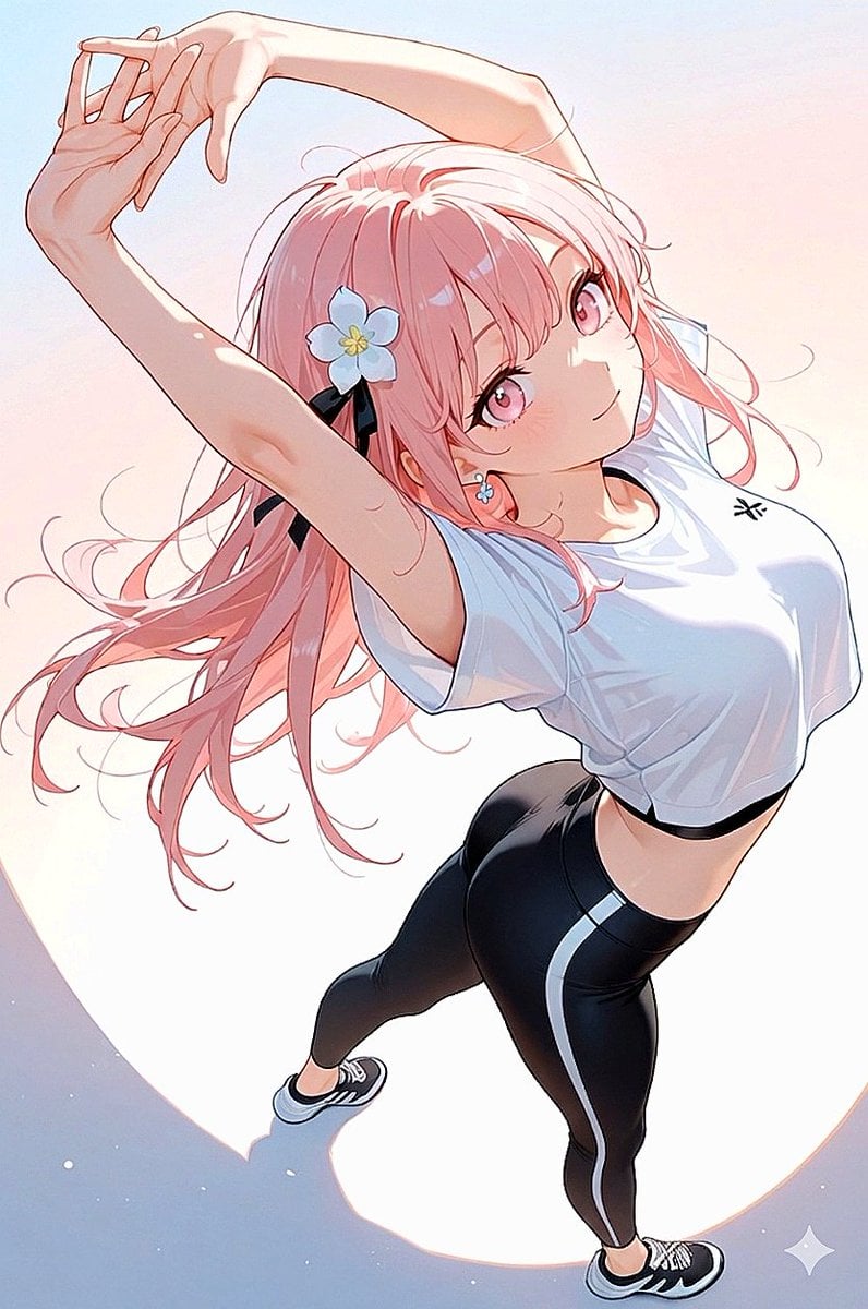 おはようございます☀
ようやく辿り着いた週末。身体を伸ばして気分転換〜！
しかし手を組んで掌見せるポーズはやはりSDXLだと難しいですね…nano banana先生で手を修正。
今日もはりきってまいりましょう✨️ https://t.co/