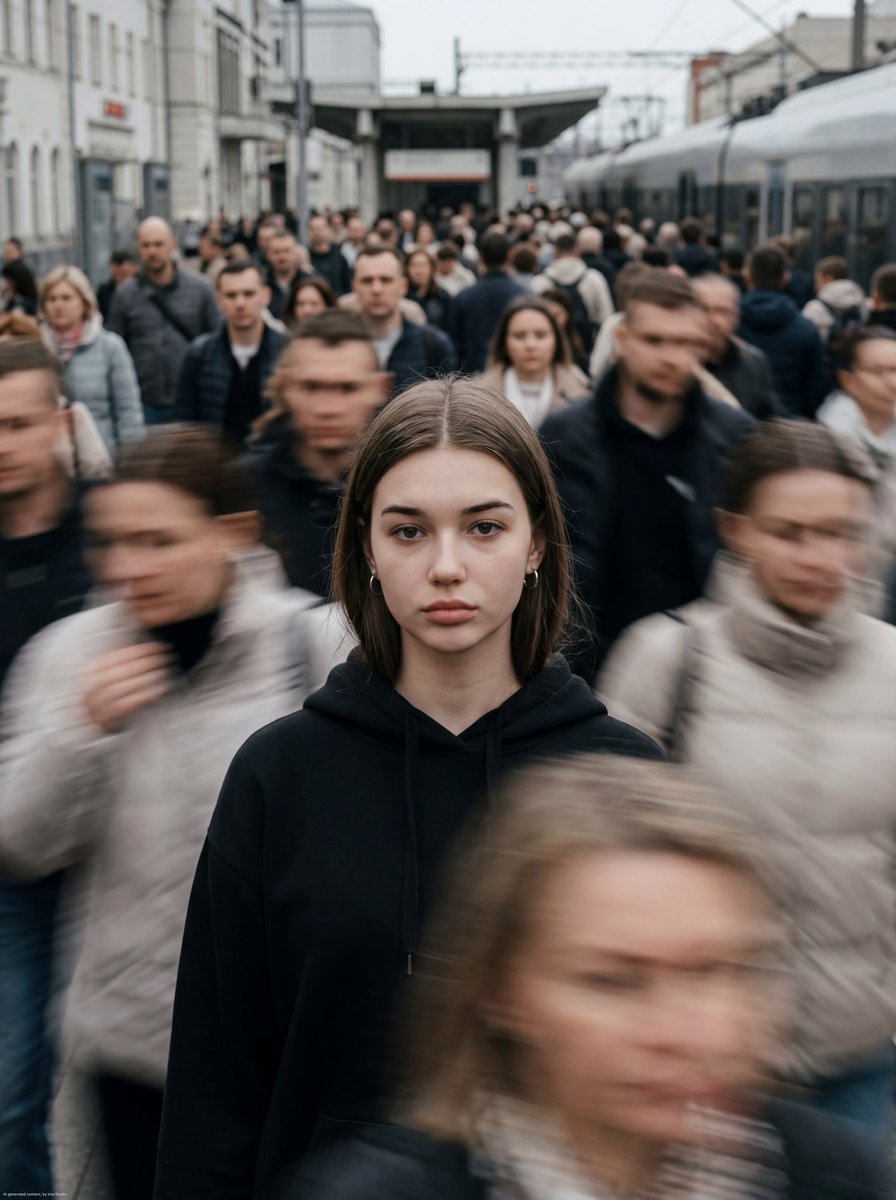 Cinematic motion-blur photography shot on a Leica SL3 with a 50mm Summilux at f/2.8, captured from a chest-level frontal