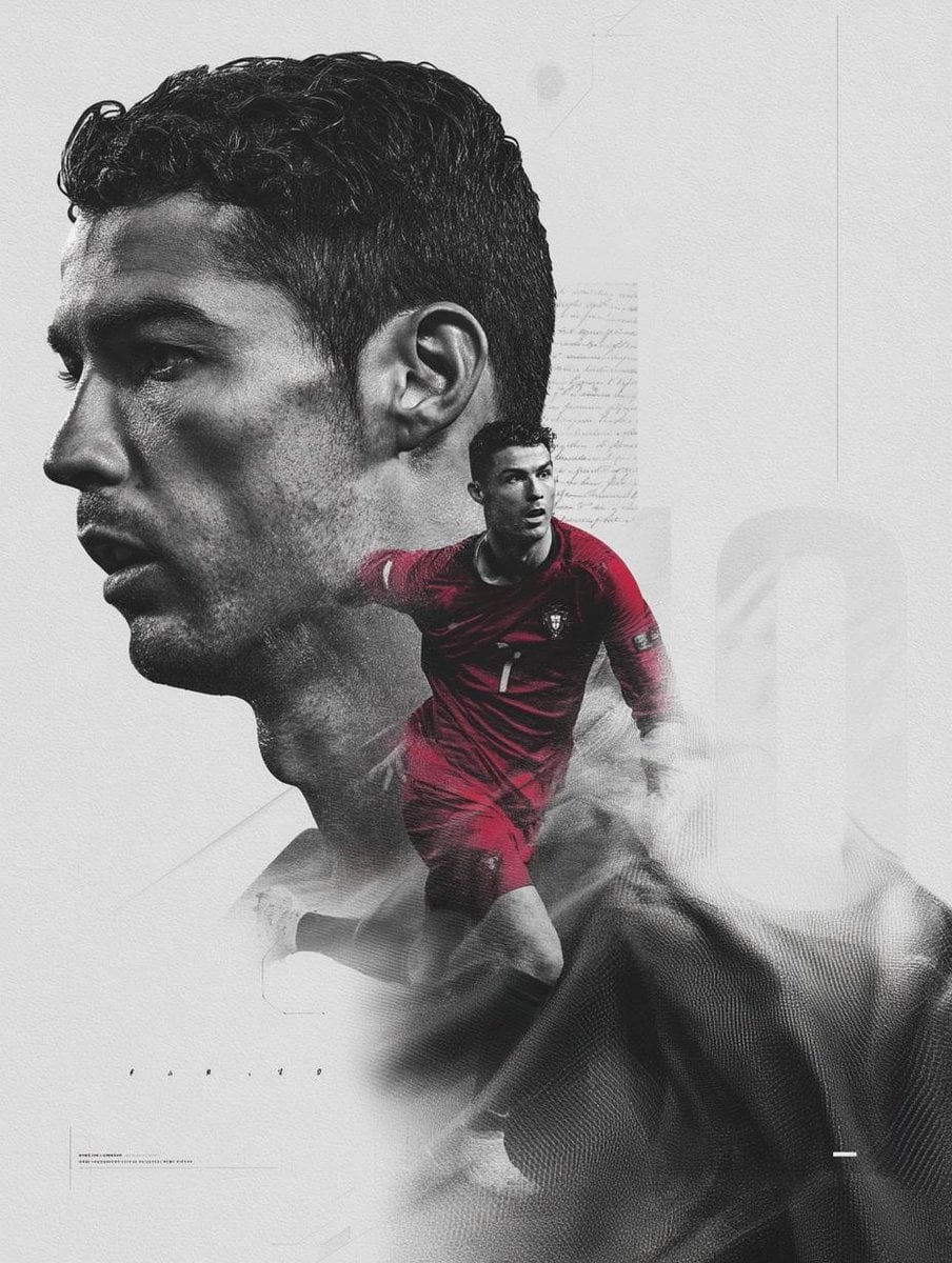 A dramatic double exposure portrait of a professional football player, large side-profile face in black and white with i