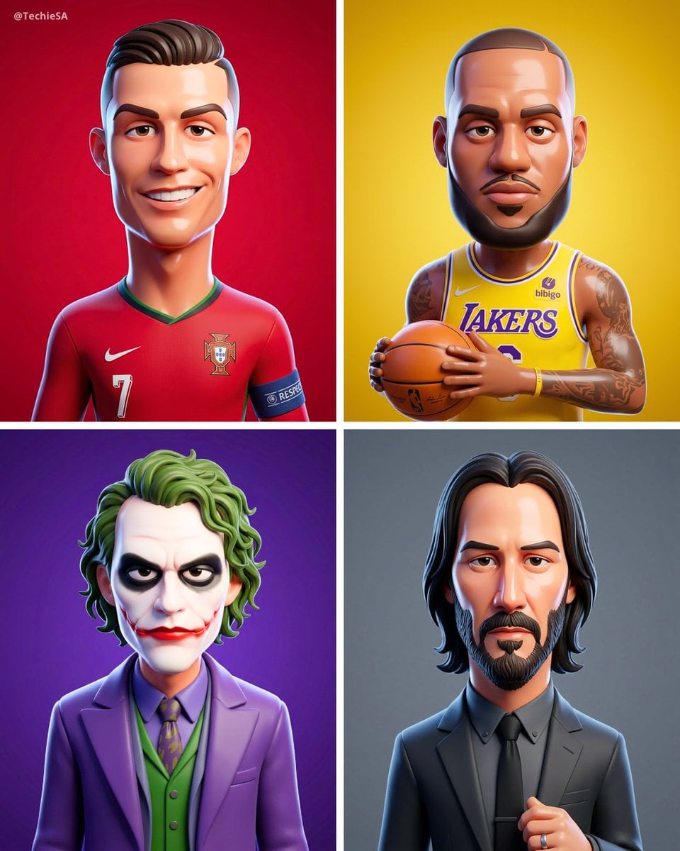 Transform the person from the attached photo into a smooth stylized 3D cartoon character in the same style as the refere