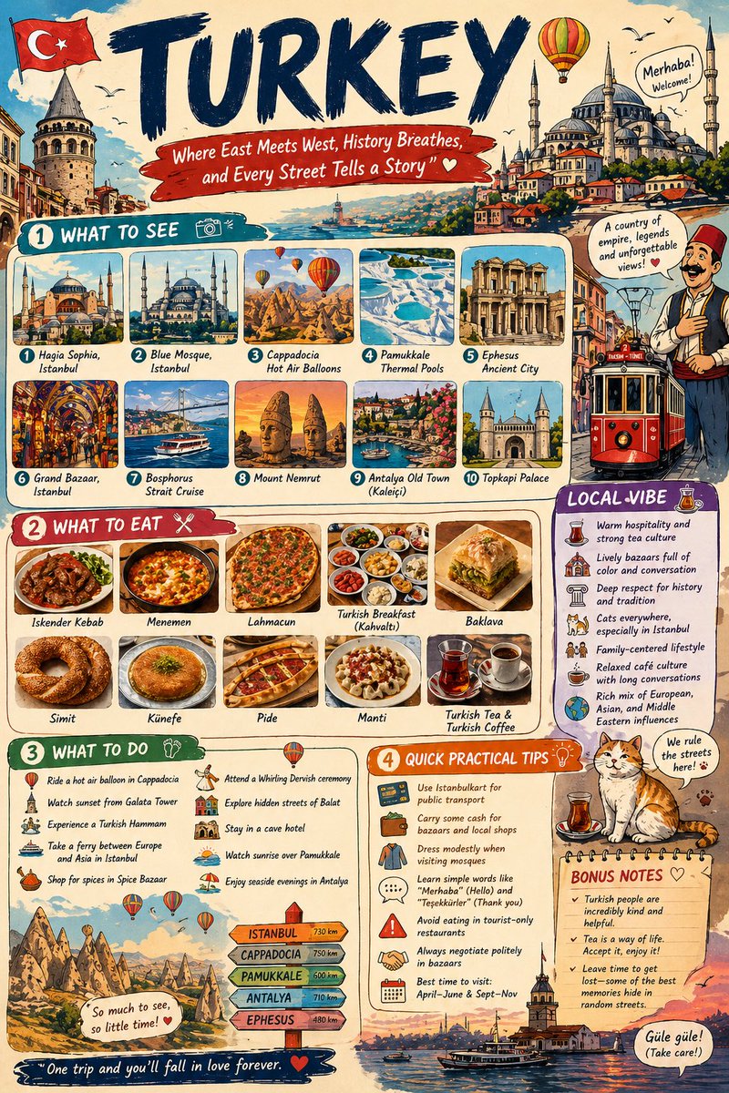 Create a detailed, highly engaging infographic-style travel guide for (country)The output should feel like a premium des