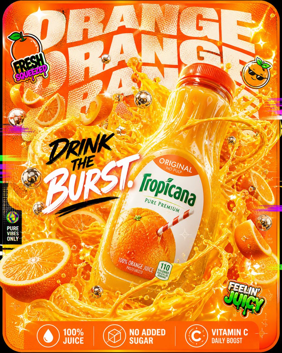4:5 vertical, 8K, maximalist product mockup × liquid chaos

🧠 CORE IDEA:
Freshness turned all the way up.

🎬 LAYOUT:

