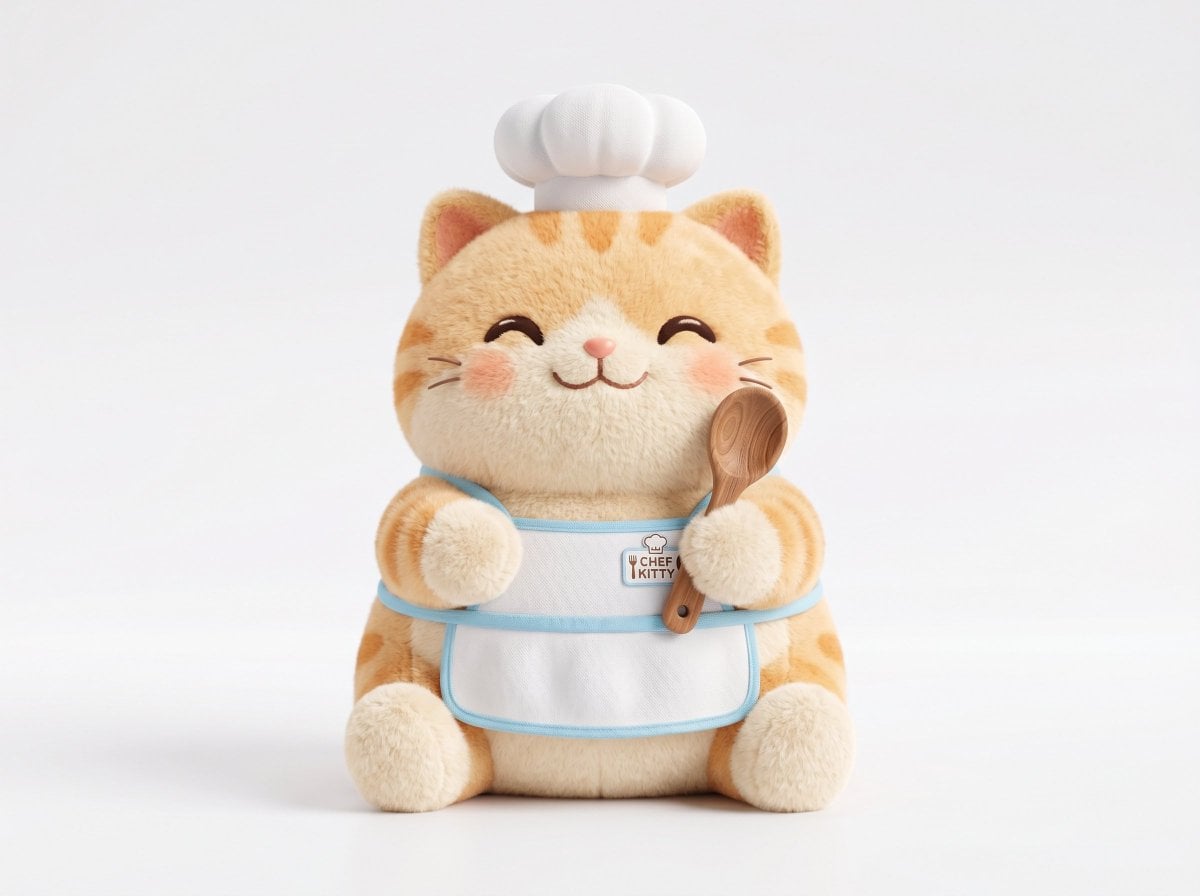 A soft plush 3D model of a [subject] with [key detail], rendered in a cute stylized aesthetic, velvety surface, squeezab