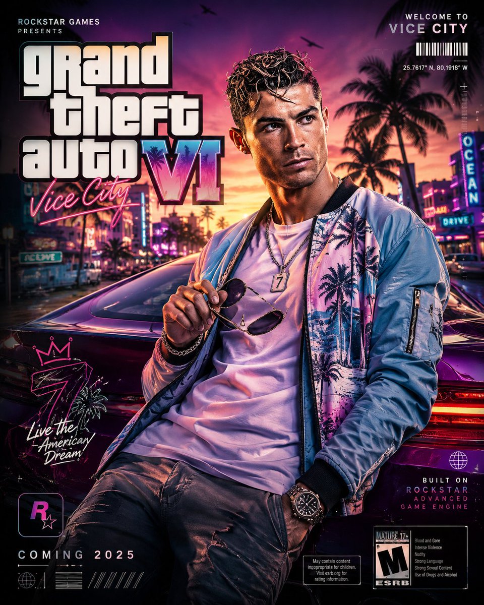 Create a highly detailed 8K portrait poster inspired by the iconic visual style of the modern [Hero Subject: Grand Theft