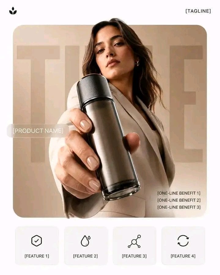 Create a photorealistic premium product campaign poster in a 4:5 vertical aspect ratio.

Product: [PRODUCT NAME]
Brand s