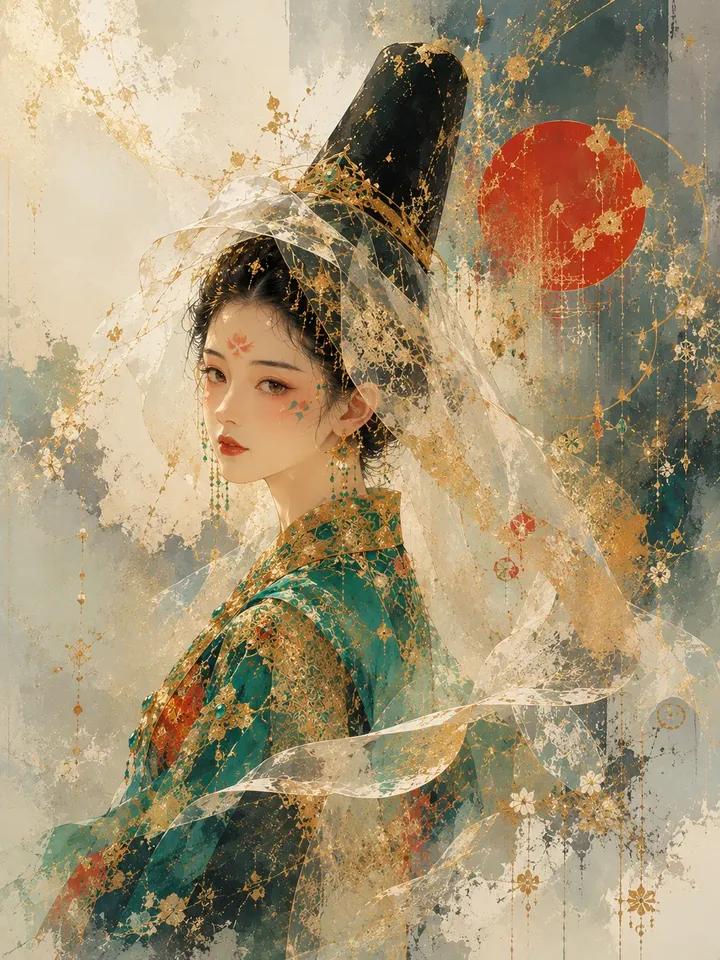 Ultra-detailed ethereal portrait of a beautiful [Hero Subject: East Asian] royal princess wearing traditional Korean-ins