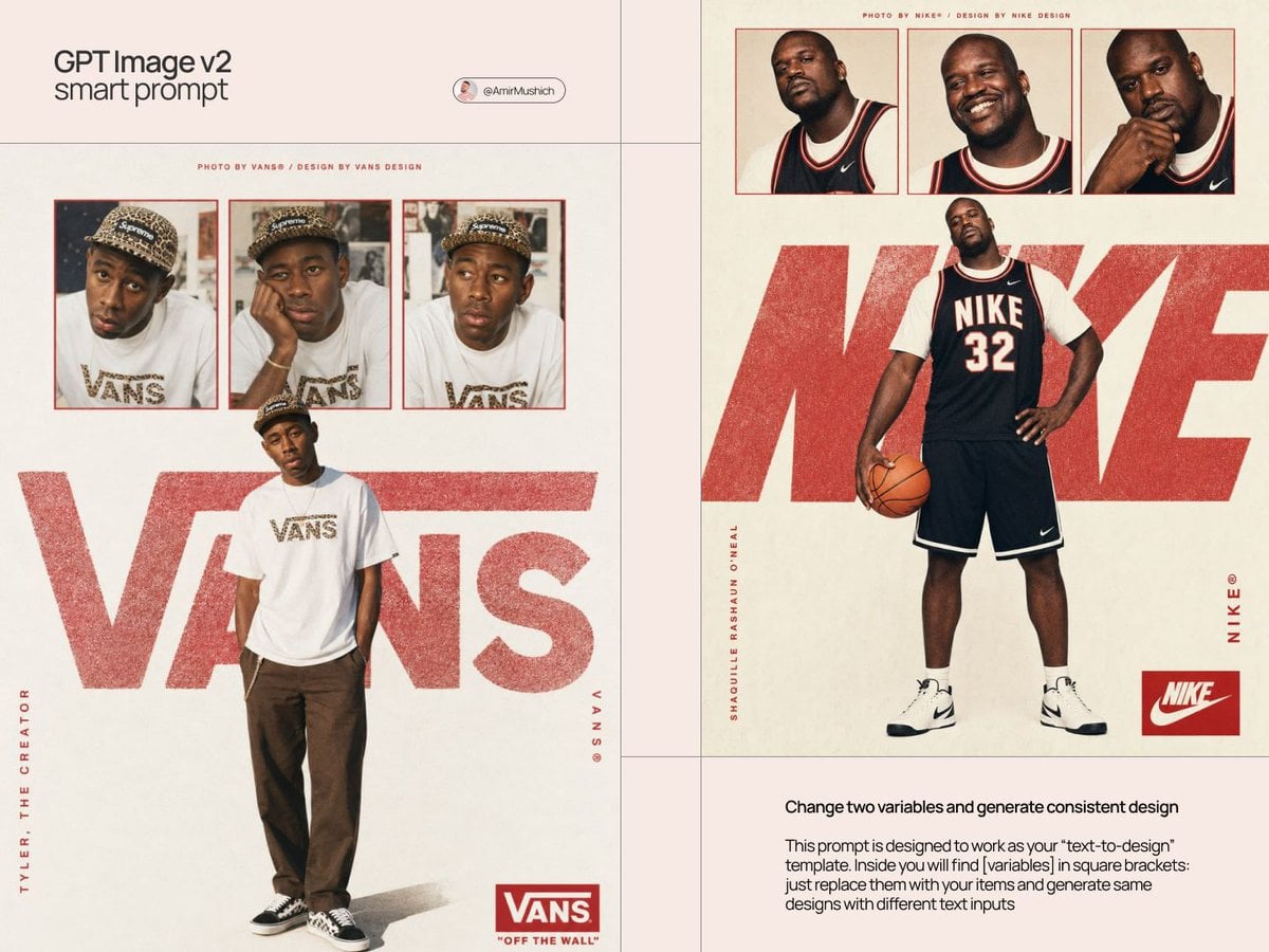 Act as a [Hero Subject: Streetwear Editorial Designer] and [Hero Subject: Art Director] creating a vertical brand poster