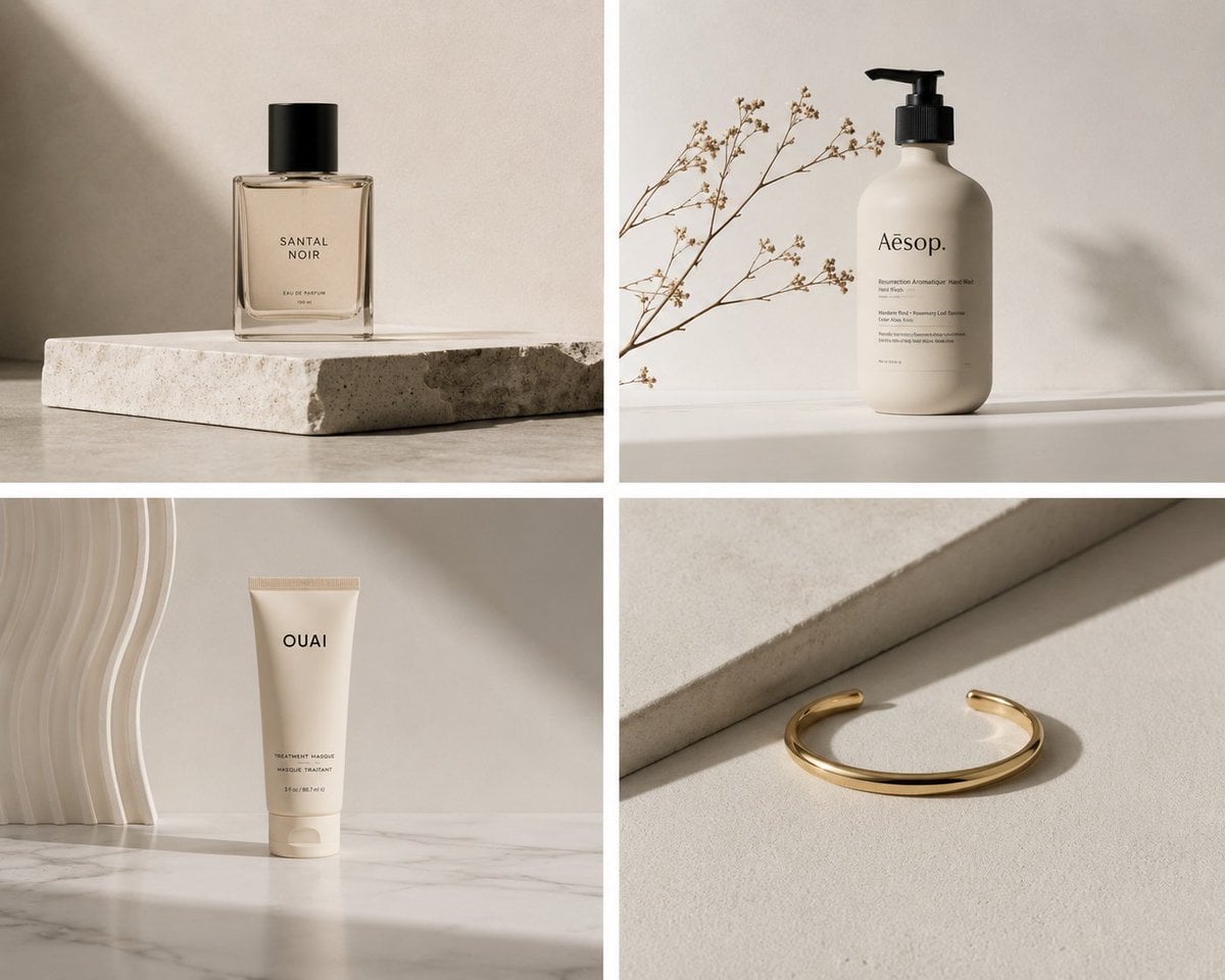 Discover the essence of elegance through minimalist product photography. With clean lines and ample negative space, the 