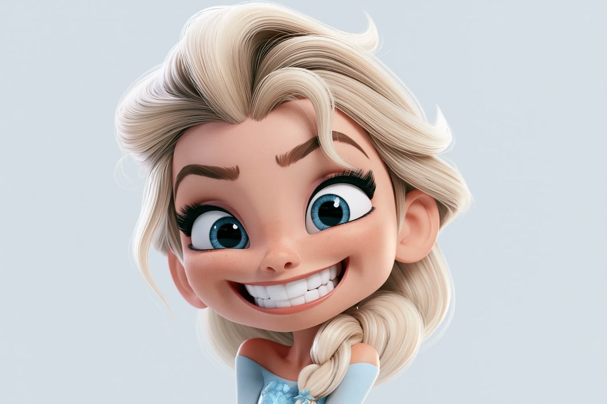 A highly stylized 3D caricature of [Character], with an oversized head, expressive facial features, and playful exaggera