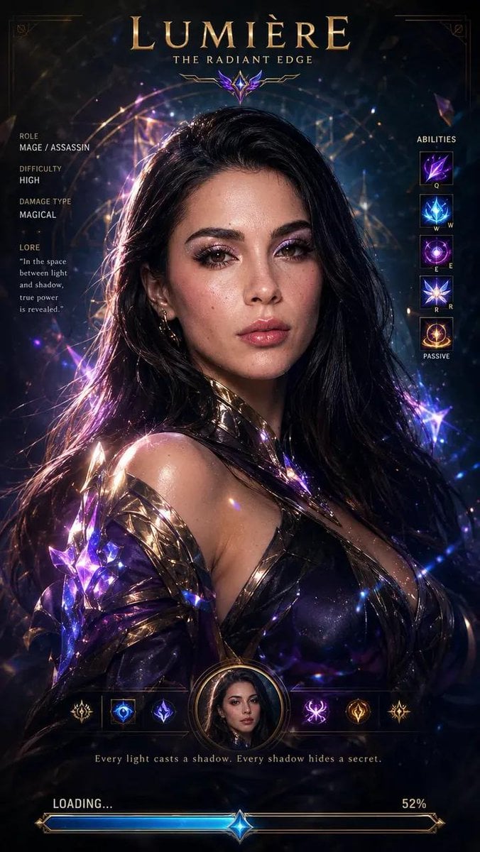 [Hero Subject: Cinematic League] of Legends champion loading screen, ultra-realistic AAA game menu aesthetic matching of