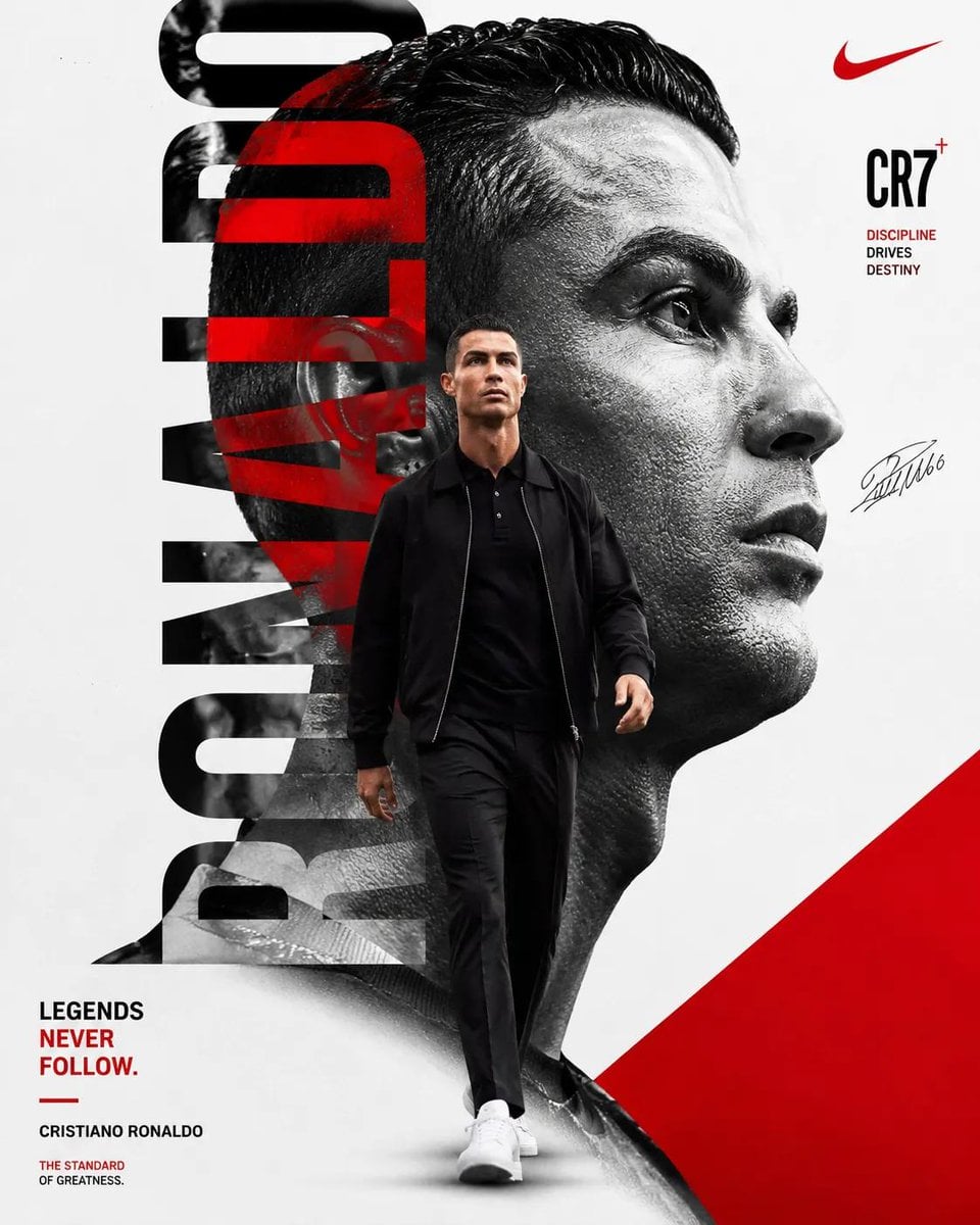 Ultra-premium minimalist sports poster featuring a confident man walking forward in an elegant all-black outfit, black j