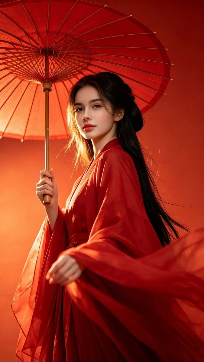 Ultra-realistic photography, inspired by classical Chinese fantasy fashion. A beautiful young woman with a youthful, del