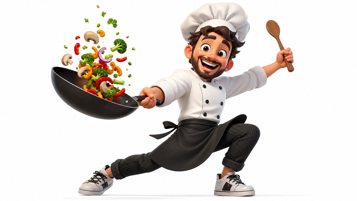 Vibrant 3D cartoon render of [Subject] in a dynamic pose, joyful expression, wearing [Outfit], clean white background, s