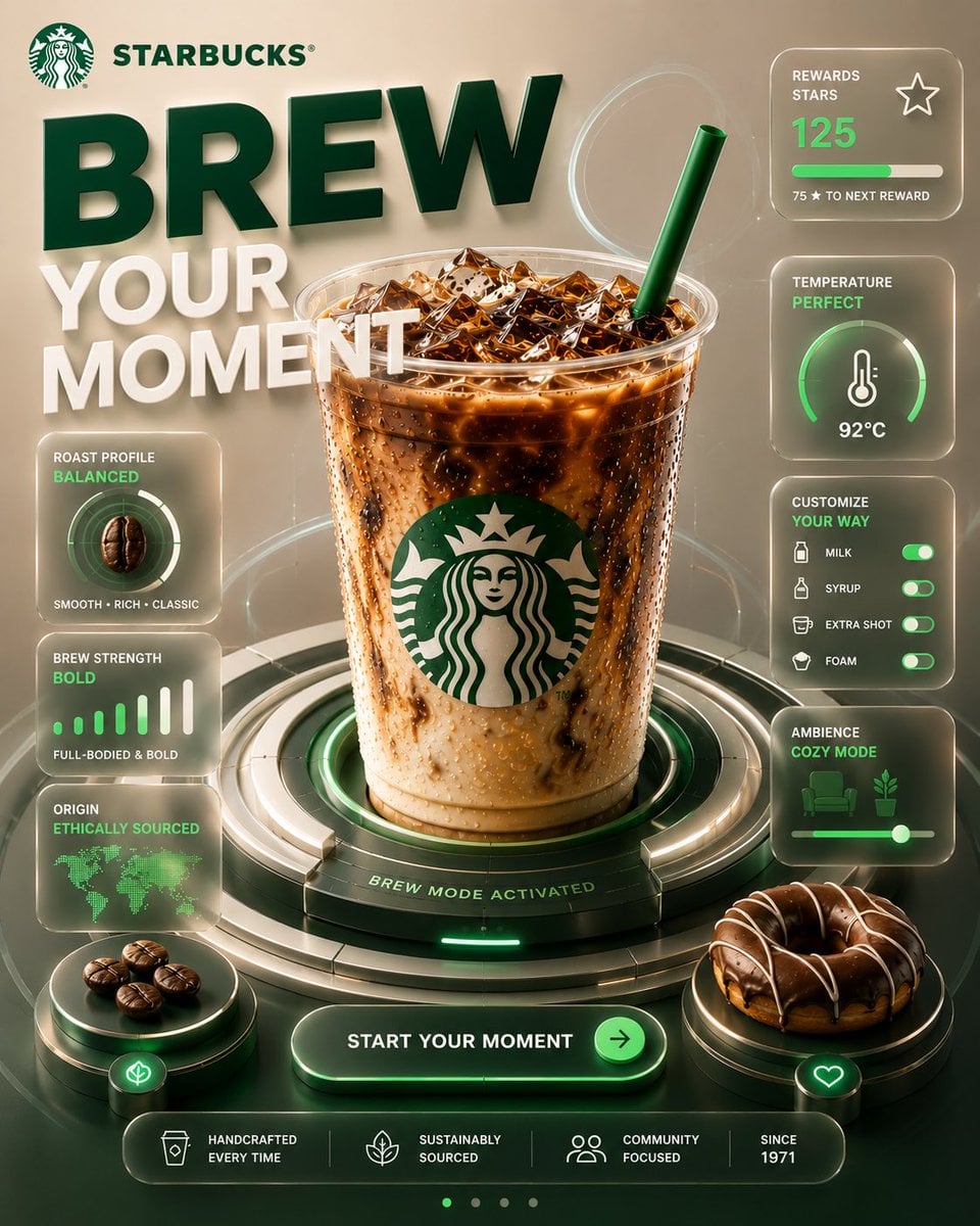 DUNKIN' — FUEL MODE

FORMAT

4:5 vertical premium SMM advertising poster

High-end 3D brand experience

[Hero Subject: A