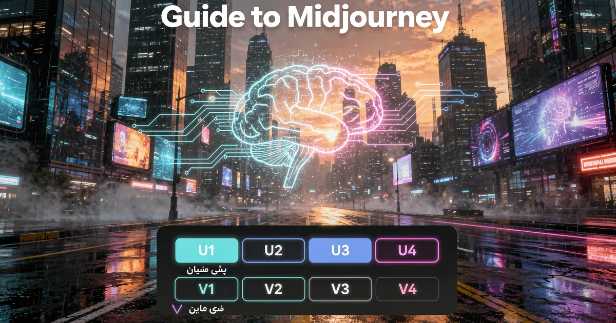 تصویری از رابط کاربری Discord Midjourney در حال تولید تصویر
