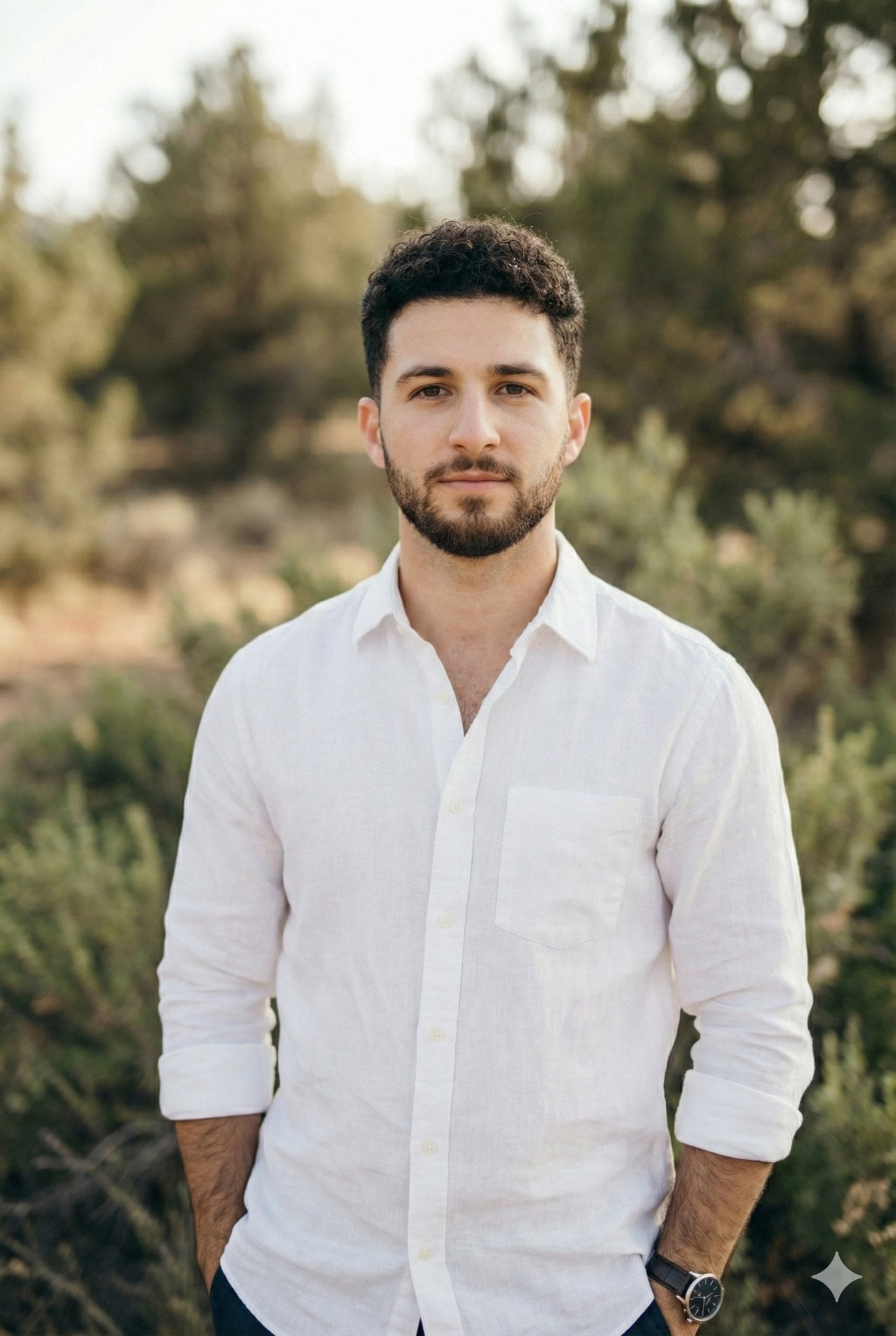{ "scene_type": "outdoor portrait", "composition": { "framing": "medium shot", "…
