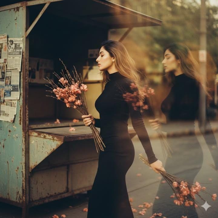 A beautiful young woman in her early 20s wears a high-necked, tight-fitting blac…