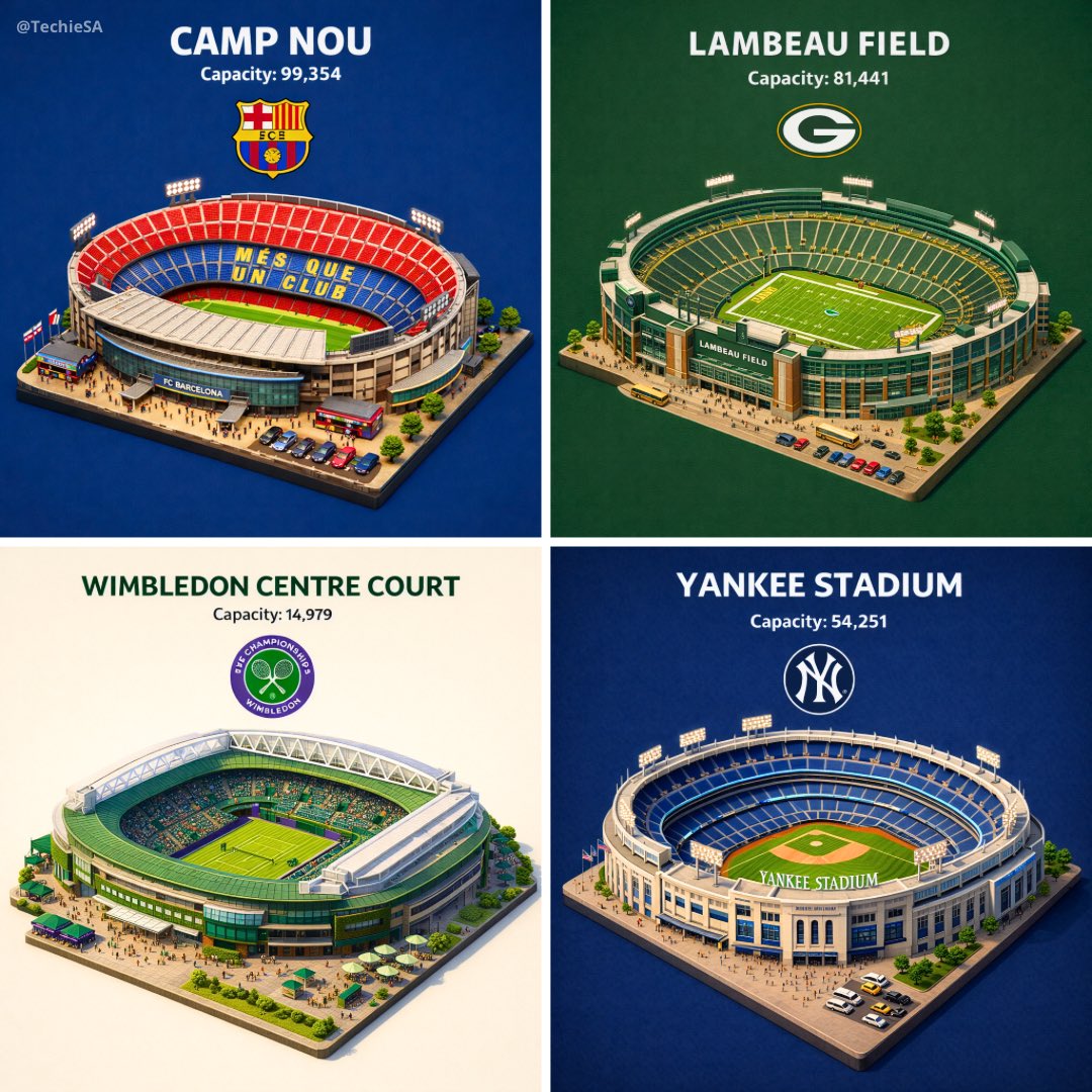 Present a clear, 45° top-down isometric miniature 3D cartoon scene of [STADIUM],…