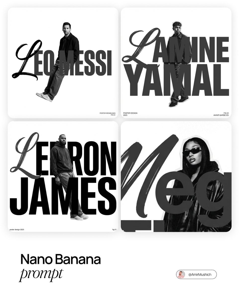 [PERSON NAME]. Act as a graphic designer creating a minimalist, avant-garde stre…