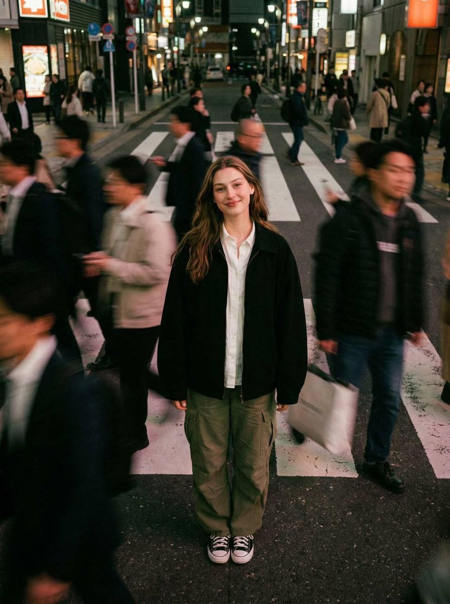 Cinematic street photography capturing a moment in motion with a crowd blur effe…